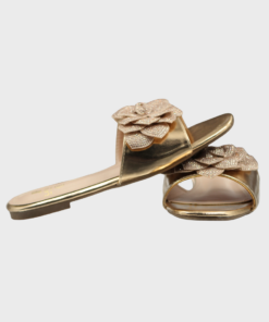 LaMara Paris Metallic Bloom Sandals