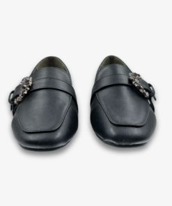 Alternative view of Lamara Paris Square-Toe Loafer with Crystal Buckle
