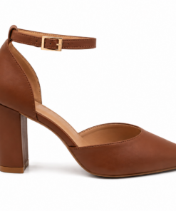 Alternative view of LaMara Pointed Toe Block Heel Pumps with Ankle Strap